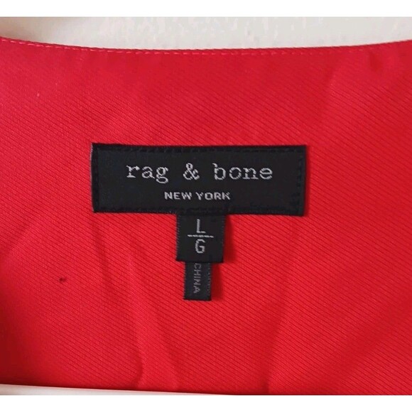 Rag & Bone Womens Debbie Long Sleeve Faux Wrap High Low Top Size L - Picture 3 of 11